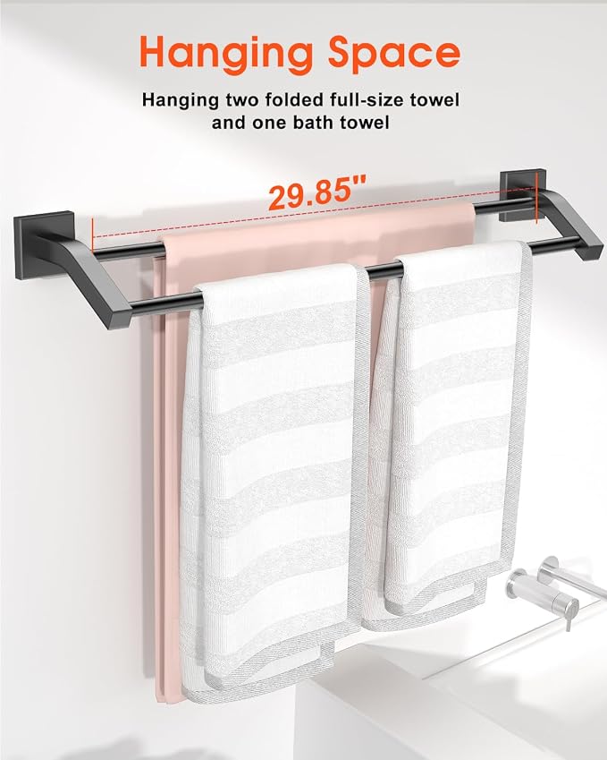 Alise Bath Double Towel Bars Towel Racks - Image 4