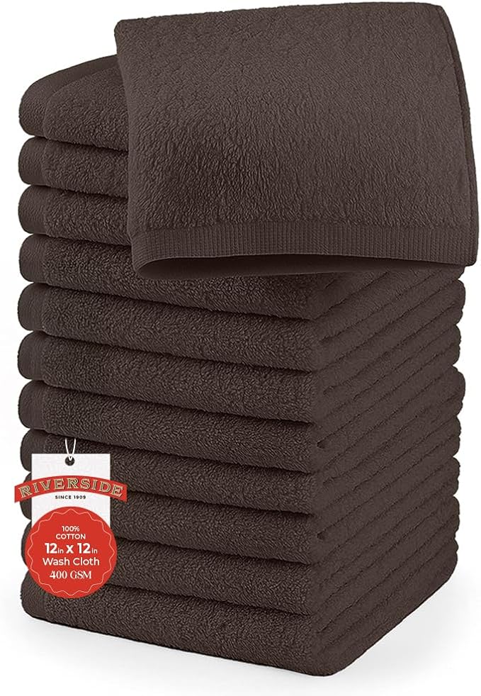 RIVERSIDE 12 Pack Washcloths by RIVERSIDE