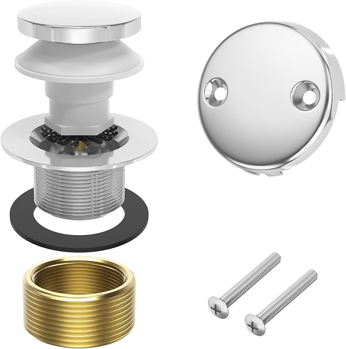 Tub Drain Replacement Kit, Metal Tip-Toe Bathtub Drains and Overflow Kit by Unknown
