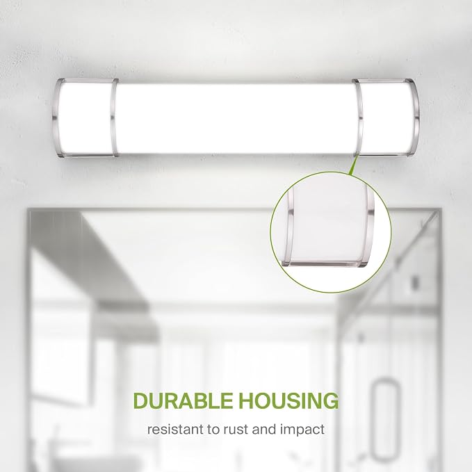 ASD LED 24" Vanity Flush Mount Light Fixture, Linear Bathroom Lighting Bar | - Image 8