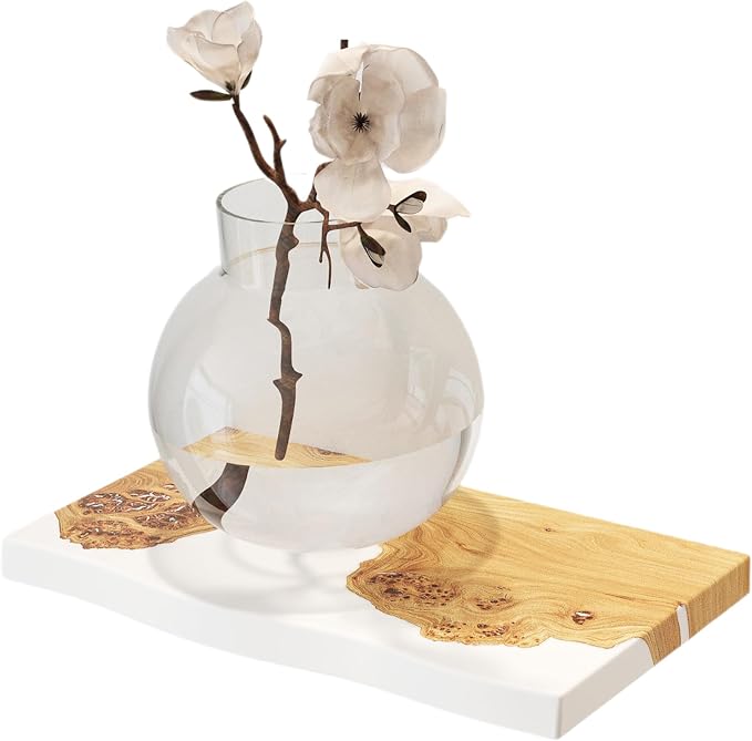 RWA Live Edge Floating Shelf – Unique Wood Floating Shelf by RWAresinwoodart