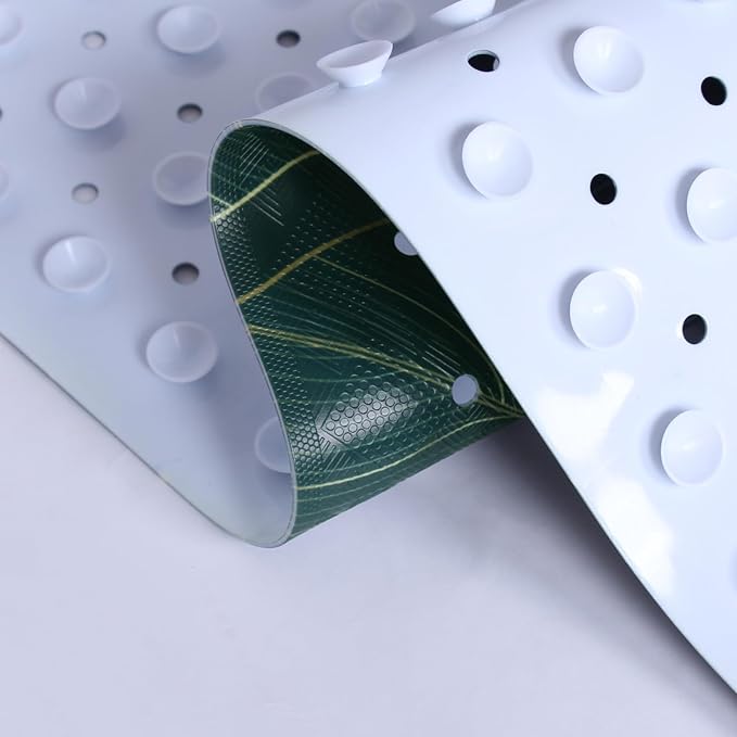 Palm Leaves Bathtub Mat Non Slip 40x16in Palm Leaf Extra Long Bath Mat - Image 5
