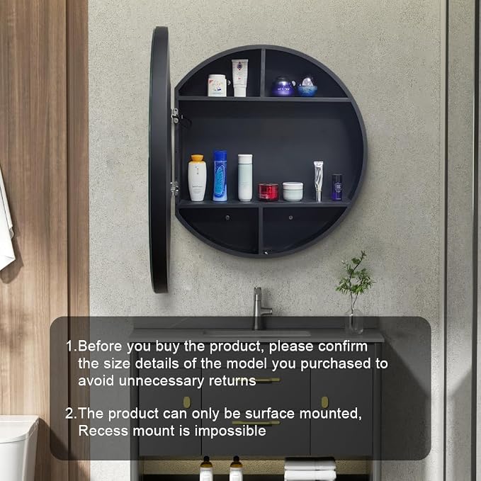 30 inch Round Medicine Cabinet - Image 6