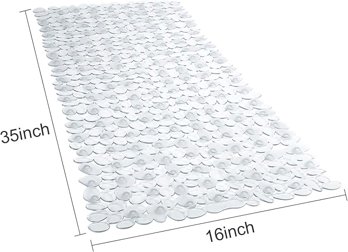 WELTRXE Non Slip Bath Mat Pebbles Bathtub Mat - Image 5