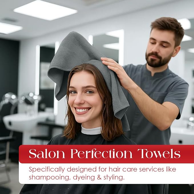 RIVERSIDE Pack of 24 Salon Towels Set – 16 x 26 Inches, 100% Ring Spun Cotton - Image 2