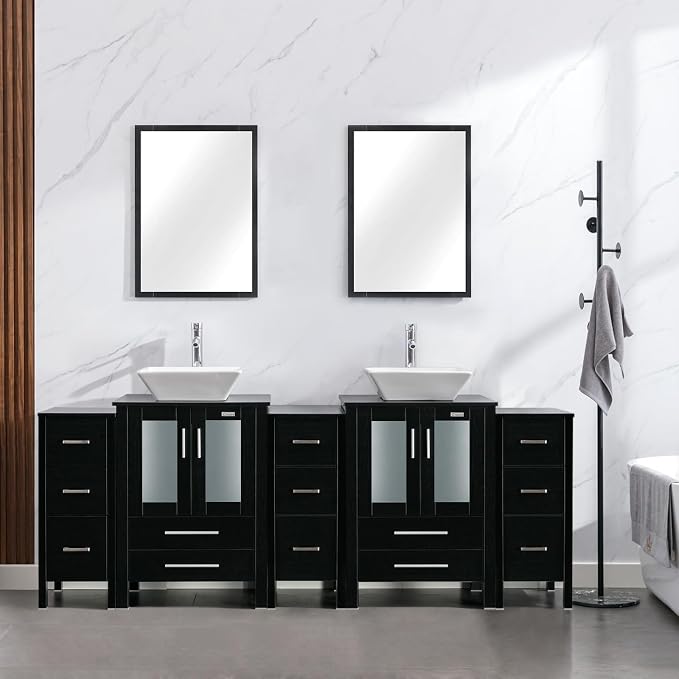eclife 84" Modern Bathroom Vanity Sink Combo Freestanding Cabinet by eclife