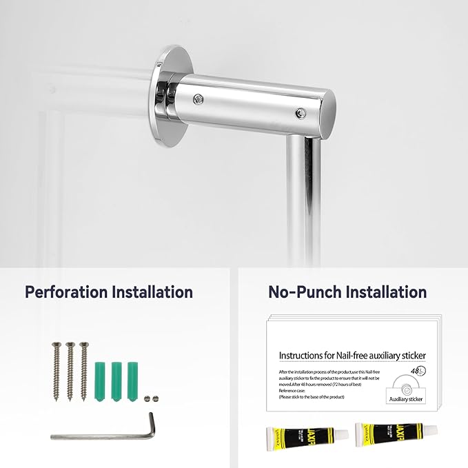 Shower Slide Bar Adjustable Handheld Shower Head Holder Wall Mount - Image 4