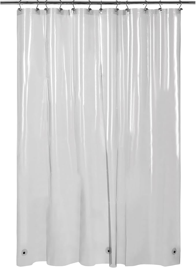 Barossa Design Clear Black Long Shower Curtain Liner 78" Height - Image 8