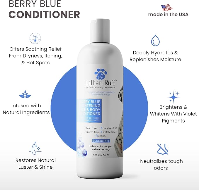 Lillian Ruff PRO Formula Berry Blue Brightening Dog Conditioner - Image 2
