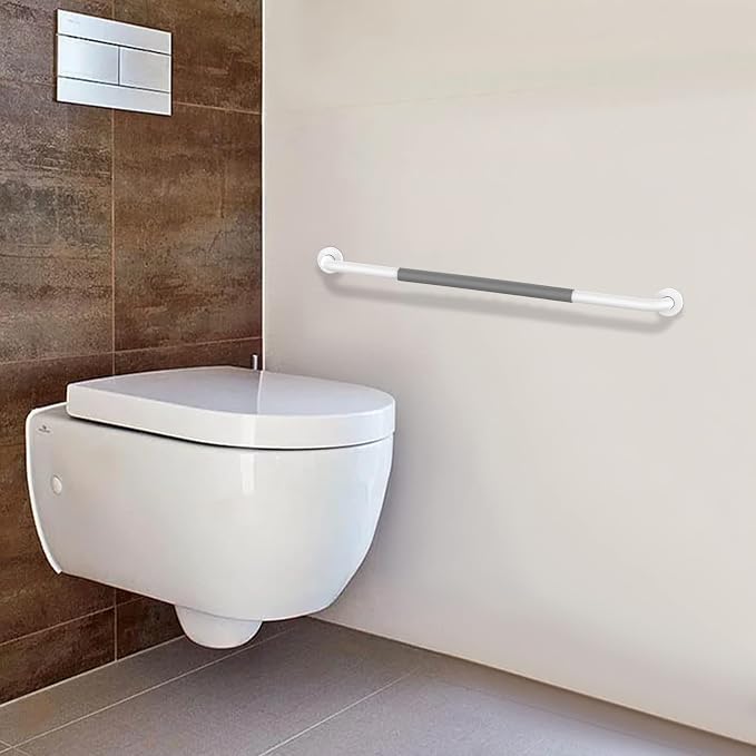 32 Inch Anti Slip Shower Grab Bar, Munzong White Stainless Steel Bathroom Grab - Image 6