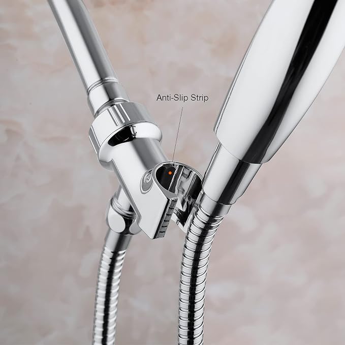 2PCS Universal Shower Head Holder, Adjustable Arm Mount Bracket, Brass Swivel - Image 3