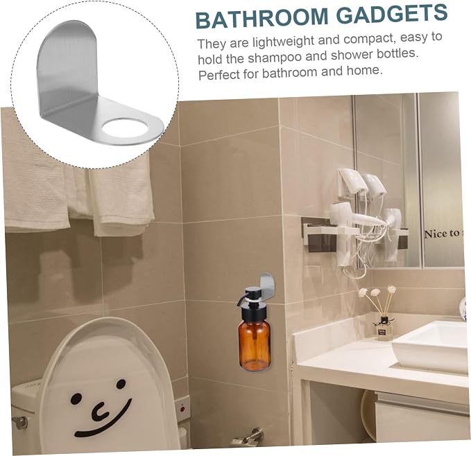 ABOOFAN 10pcs Wall-Mounted Shampoo and Shower Gel Bottle Rack Hook - Image 4