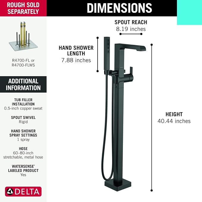 Delta Ara Freestanding Tub Faucet - Image 4