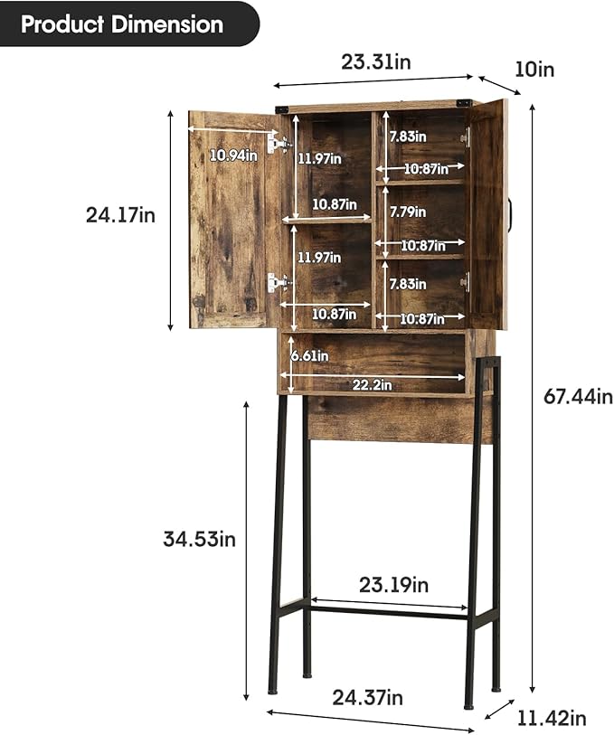 Vabches Over The Toilet Storage Cabinet - Image 2