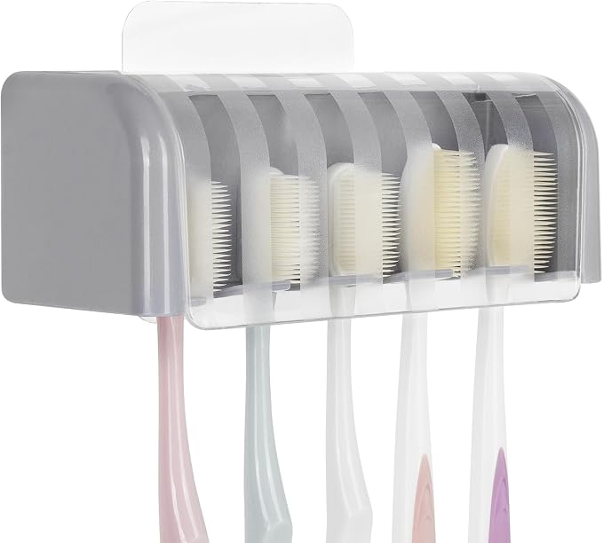 LUEXBOX 5 Slots Wall Mount Toothbrush Holder - Image 6