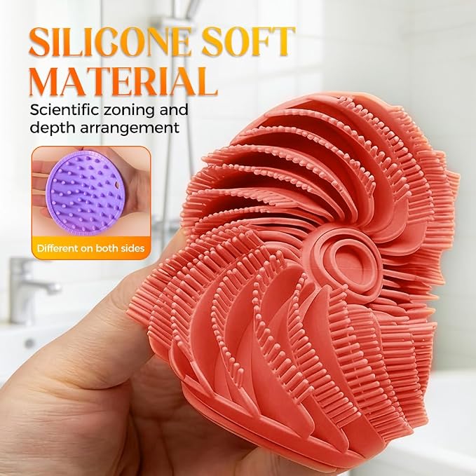 2 in 1 Silicone Body Scrubber & Scalp Scrubber, 2026 Upgrade Handheld Shower - Image 4