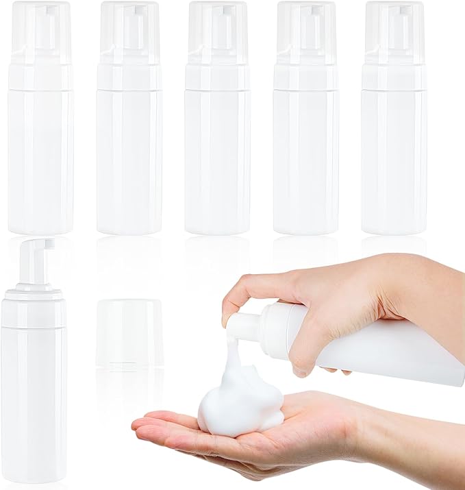 Foam Pump Bottle 150ml/5 oz Empty Plastic Foam Dispenser Pump Bottle Travel by TMLECE-Self-BeautyJourney