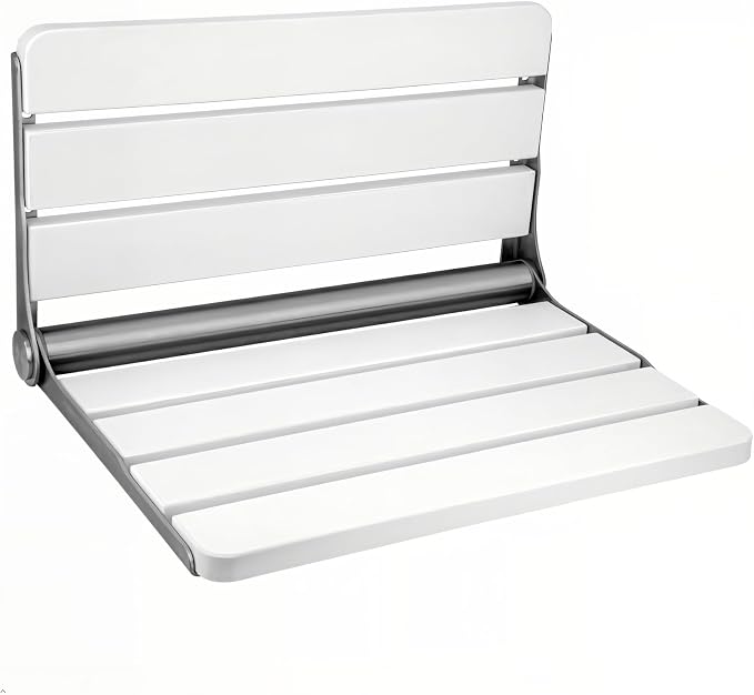 18" Folding Shower Seat Wall Mounted, Fold Down Shower Bench by Bootuuisadedicatedservice