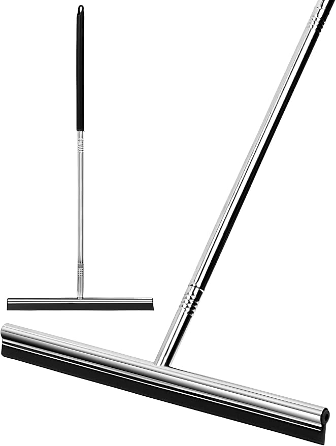 Floor Squeegee Scrubber 59inch Long Stainless Steel Handle by YOUNITA
