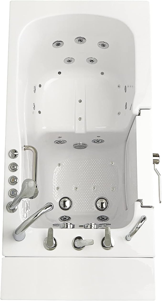 Ella Capri 30"x52" Acrylic Air and Hydro Massage Walk-In Bathtub - Image 10