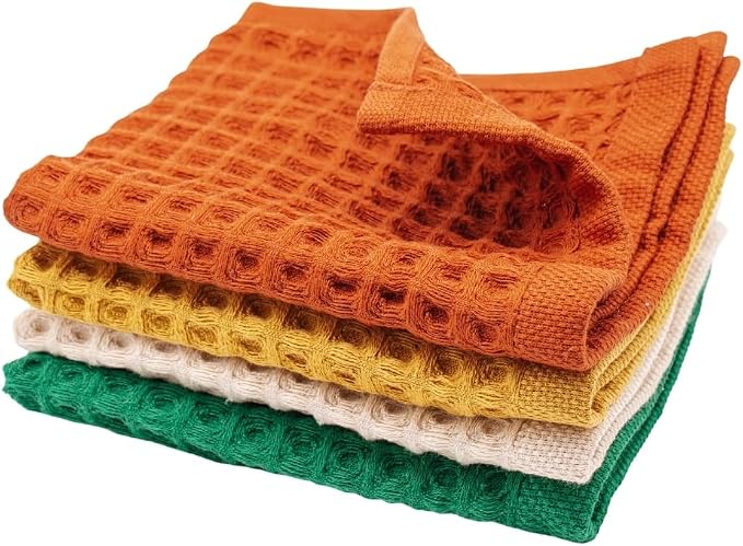 sea me at home Waffle Washcloths Set, 100% Turkish Cotton by seameathome