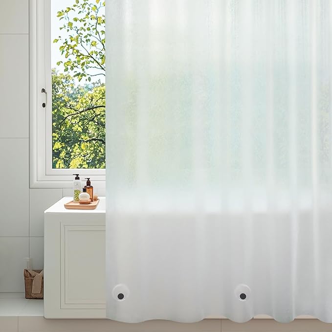 Waterproof Frosted Shower Curtain Liner 108 inches Wide, Bpa-Free EVA Shower by Seenus