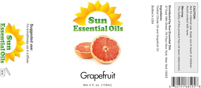 Sun Essential Oils Grapefruit Essential Oil 4 fl oz - Image 2