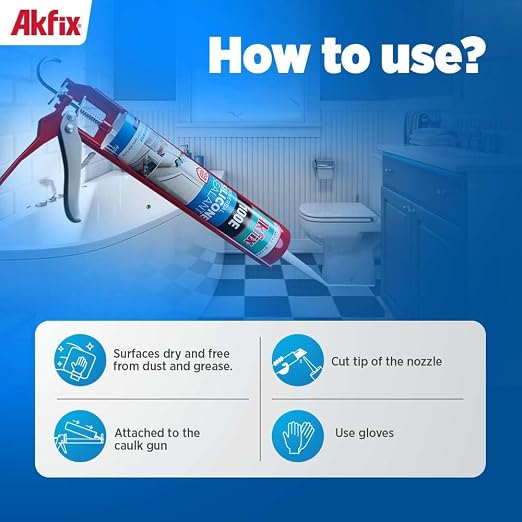 Akfix 100E RTV Gray Silicone Caulk - Image 4