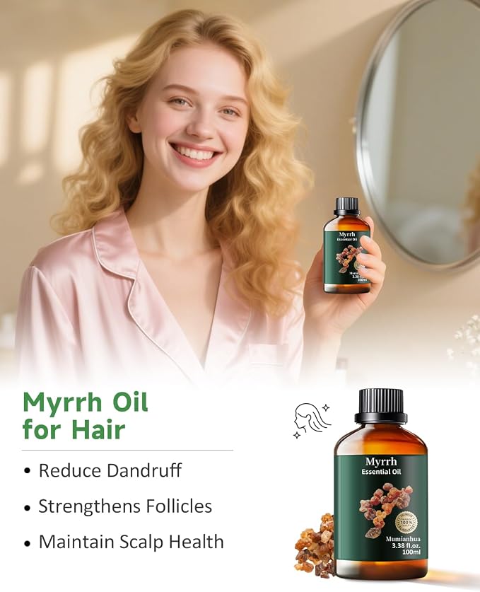Pure Myrrh Essential Oil, Mumianhua Therapeutic Grade Natural Myrrh Oil - Image 4