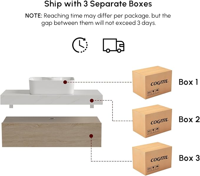 40" Floating Bathroom Vanity, Wall-Mounted Storage Cabinet Single Piece Set - Image 8