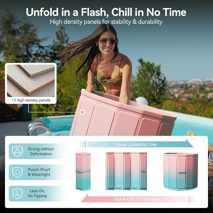 Portable Foldable Ice Bath Tub, Large Size 77 Gal, Fast Muscle Recovery - Image 3