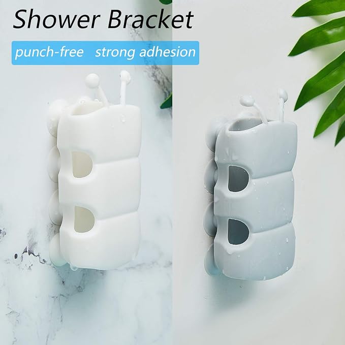 Riakrum 4 Pieces Silicone Shower Head Holder Universal Relocatable Silicone - Image 5