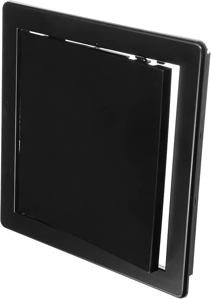 8" x 8" Black Plastic Access Panel by Unknown