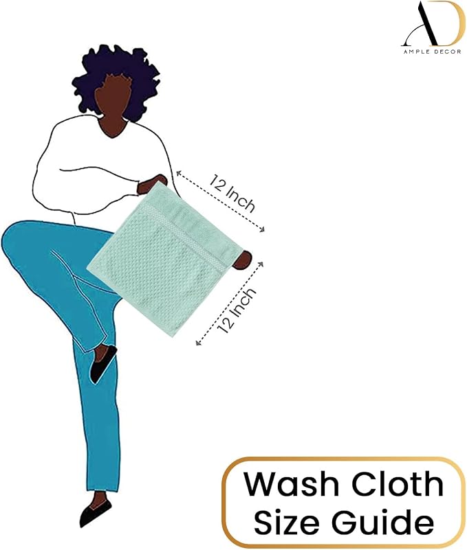 Ample Decor 100% Cotton Washcloths Set of 50 - Image 5