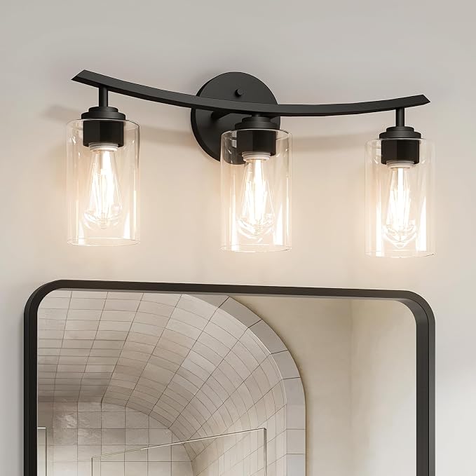 USHOWER 3-Light Bathroom Light Fixtures, Vanity Lights by USHOWER