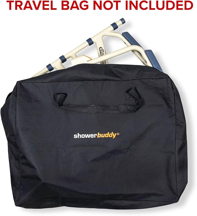 SolutionBased - - Lightweight Aluminum Folding Rolling Shower Chair - Image 7