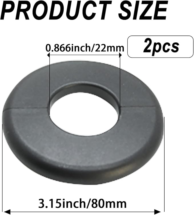 Wall Split Flange 2 Pieces, Pipe Cover Decoration Fit 0.87 inch Outer Diameter - Image 2