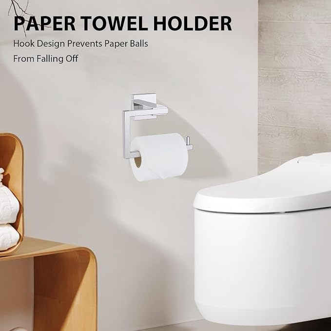 YACVCL 5-Piece Bathroom Hardware Accessories Set 23.6 inch Towel Bar Set Modern - Image 5