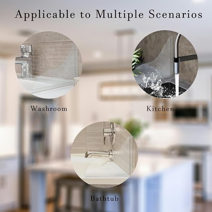 Shower Splash Guard Set Acrylic Shower Water Barrier Corner Splash Protector - Image 5