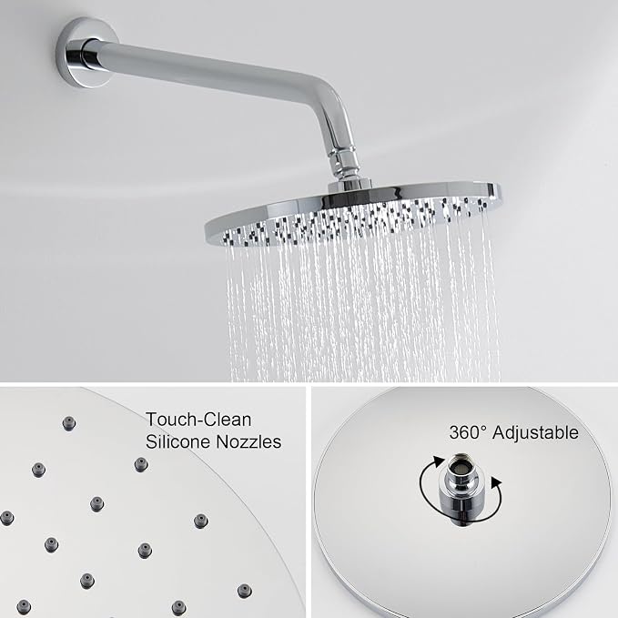 Iriber Shower System Wall Mounted Shower Faucet Mixer Set - Image 3
