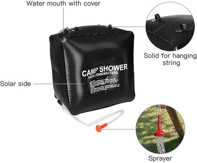 40L Solar Shower Bag, Portable Water Bag - Image 5