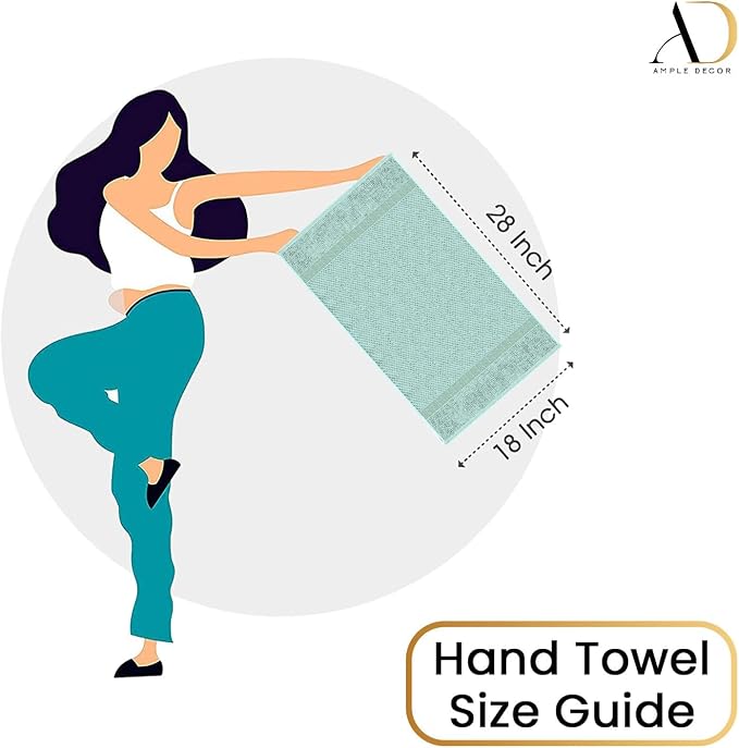 Ample Decor 100% Cotton Hand Towel - Image 4