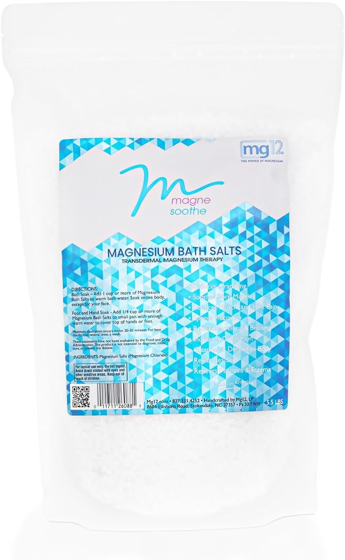 5.5lb MagneSoothe Magnesium Bath Salt by MG12ThePowerofMagnesium