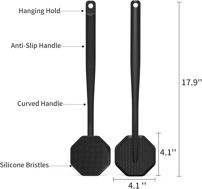 iTokGoK® Premium Silver-Infused Silicone Back Scrubber - Image 5