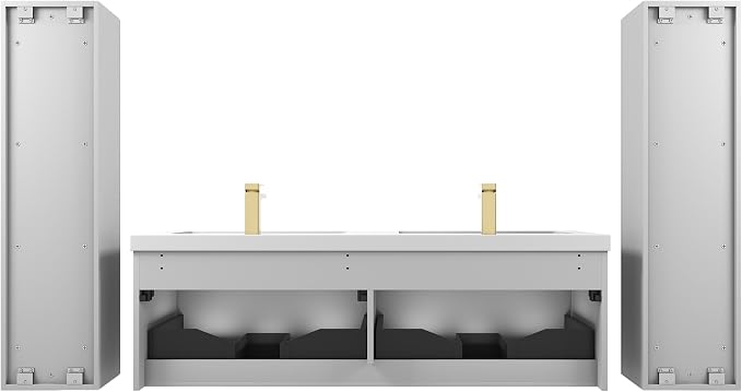 Blossom 60 Inch Double Sink Bathroom Vanity - Image 9