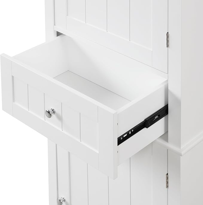 GERRIT 67.3" Tall Linen Storage Cabinet, Modern Freestanding - Image 7