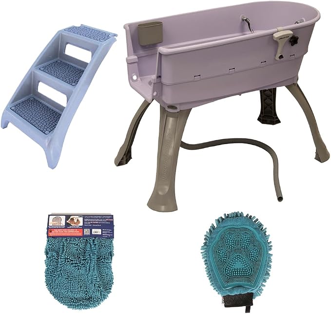 Booster Bath Elevated Pet Bathing Large Lilac by BoosterBath