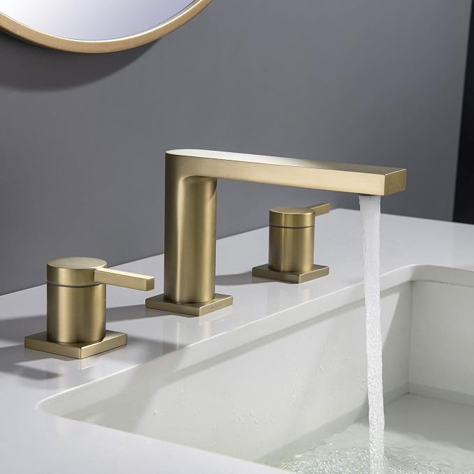 Luxury Brass Modern Widespread Bathroom Sink Faucets - Image 2