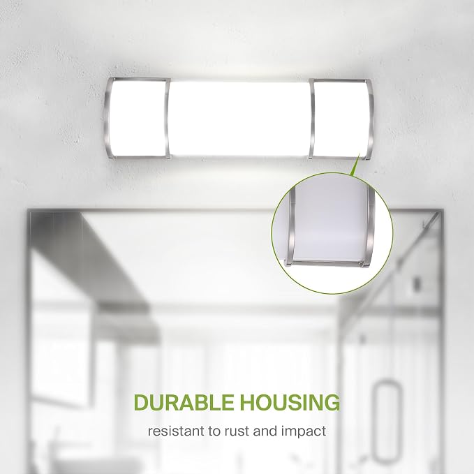ASD LED 18" Vanity Flush Mount Light Fixture, Linear Bathroom Lighting Bar | - Image 7