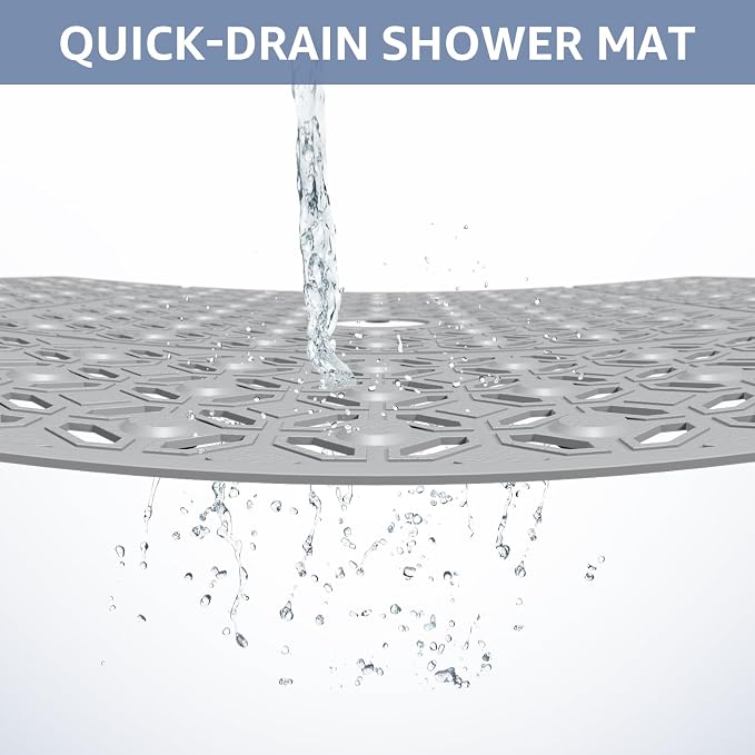 OTHWAY Square Shower Mat, TPE Anti Slip Shower mat - Image 3